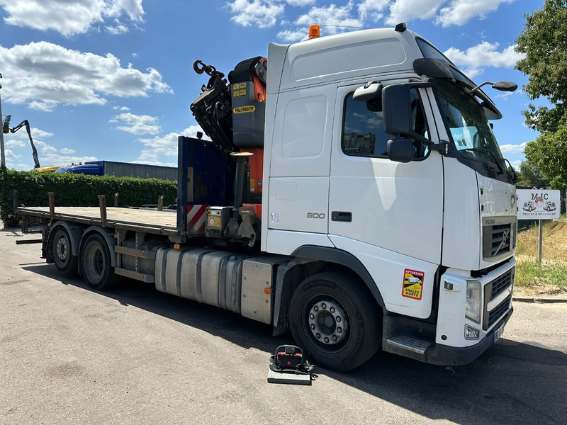 Volvo FH 500 6X2 PRITSCHE + KRAN PALFINGER PK50002 E 5x - RETARDER - PLATFORM 6m20 - TWISTLOCKS 20' - 561.000km - EURO 5 - Kamion me karroceri të hapur, Kamion me vinç: foto 1 Volvo FH 500 6X2 PRITSCHE + KRAN PALFINGER PK50002 E 5x - RETARDER - PLATFORM 6m20 - TWISTLOCKS 20' - 561.000km - EURO 5 - Kamion me karroceri të hapur, Kamion me vinç: foto 1