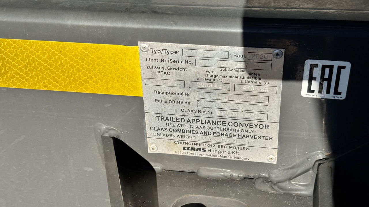 CLAAS VARIO 1080 Schneidwerkswagen - Autokombajnë: foto 4 CLAAS VARIO 1080 Schneidwerkswagen - Autokombajnë: foto 4