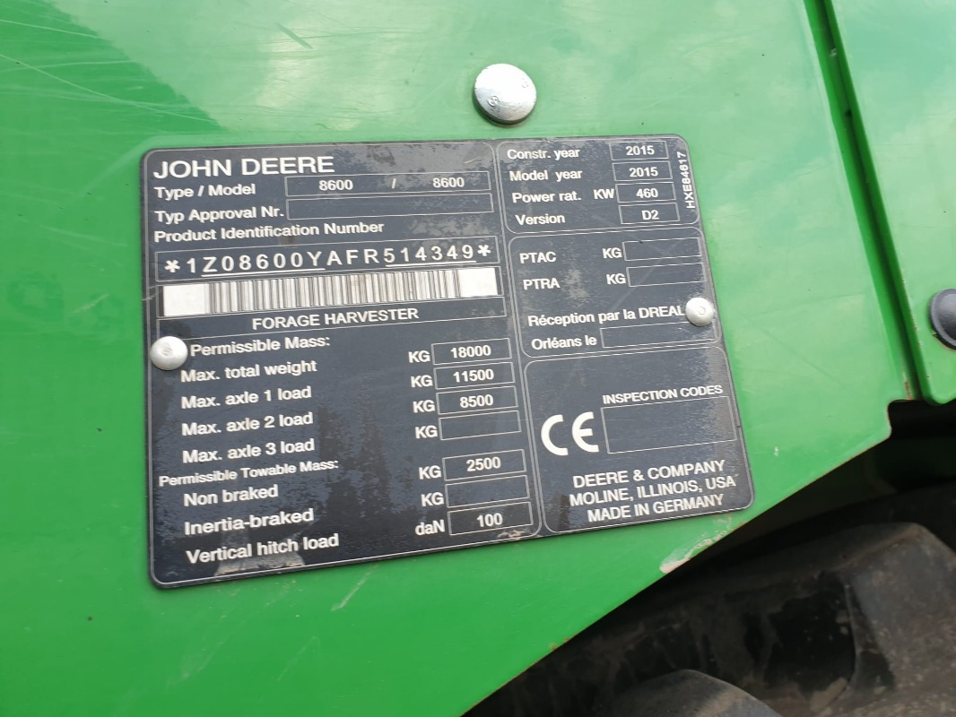 John Deere 8600 - Makinë korrëse: foto 4 John Deere 8600 - Makinë korrëse: foto 4