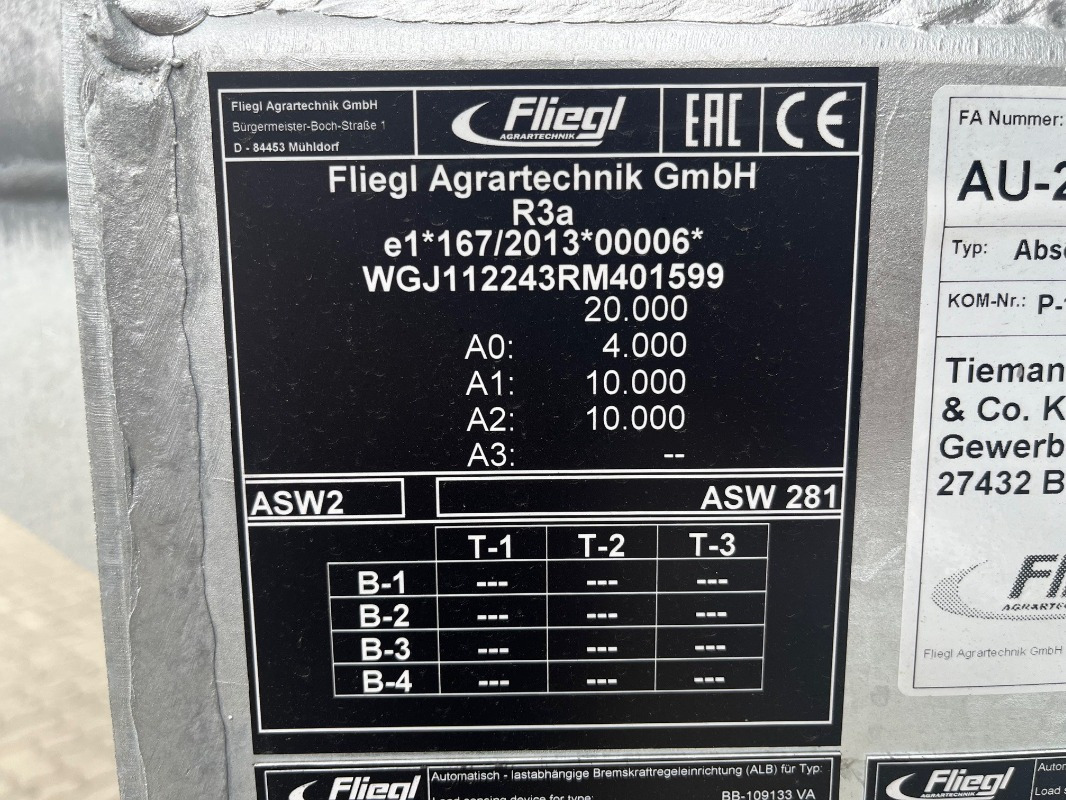 Fliegl ASW281 - Rimorkio: foto 2 Fliegl ASW281 - Rimorkio: foto 2