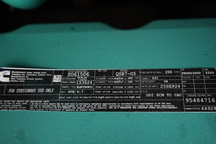 Cummins C220D5EQ Declaration of Conformity, Diesel, 220kVA - Set gjeneratori: foto 5 Cummins C220D5EQ Declaration of Conformity, Diesel, 220kVA - Set gjeneratori: foto 5