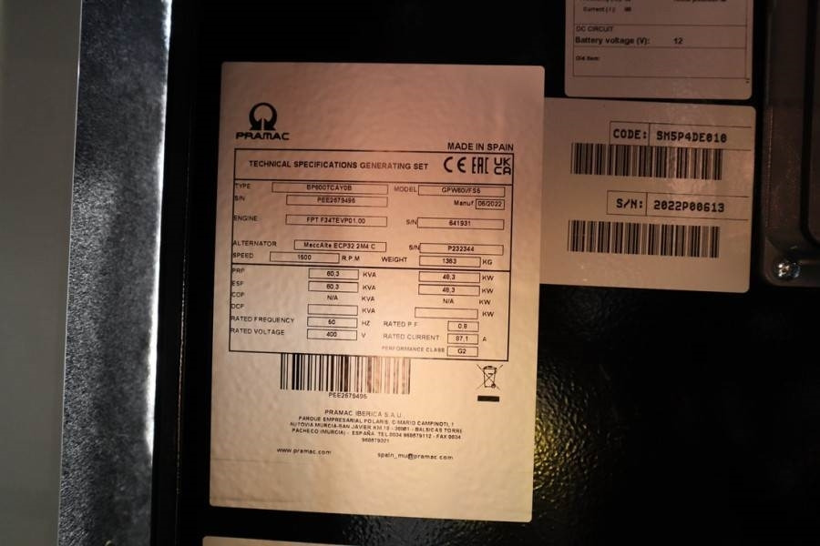 Pramac GPW60I/FS5 Valid inspection, *Guarantee! Diesel, 6 - Set gjeneratori: foto 2 Pramac GPW60I/FS5 Valid inspection, *Guarantee! Diesel, 6 - Set gjeneratori: foto 2