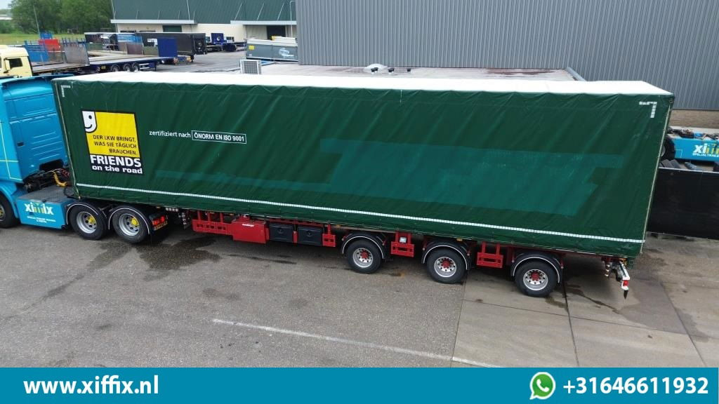 Meusburger 3-ass. Vlakke dubbel 2x uitschuifbare oplegger met huifopbouw / 3x ge - Gjysmë rimorkio e hapur/ Platformë: foto 3 Meusburger 3-ass. Vlakke dubbel 2x uitschuifbare oplegger met huifopbouw / 3x ge - Gjysmë rimorkio e hapur/ Platformë: foto 3