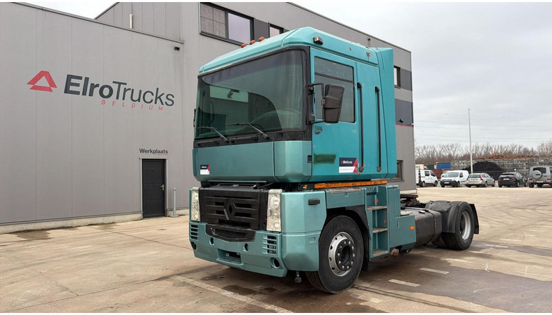 Renault Magnum AE 385 (2 CULASSE / POMPE MANUELLE / GRAND PONT / BIG AXLE) - Gjysmë-kamion: foto 1 Renault Magnum AE 385 (2 CULASSE / POMPE MANUELLE / GRAND PONT / BIG AXLE) - Gjysmë-kamion: foto 1