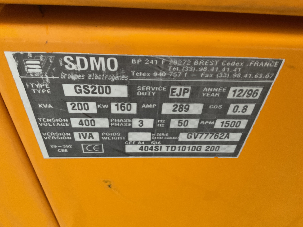 Set gjeneratori Volvo SDMO generator set. 200KVA. Very complete. Tested and approved.: foto 9
