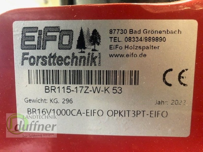 EiFo BR 115-17Z-WK 53 - Makinë prerëse druri: foto 5 EiFo BR 115-17Z-WK 53 - Makinë prerëse druri: foto 5