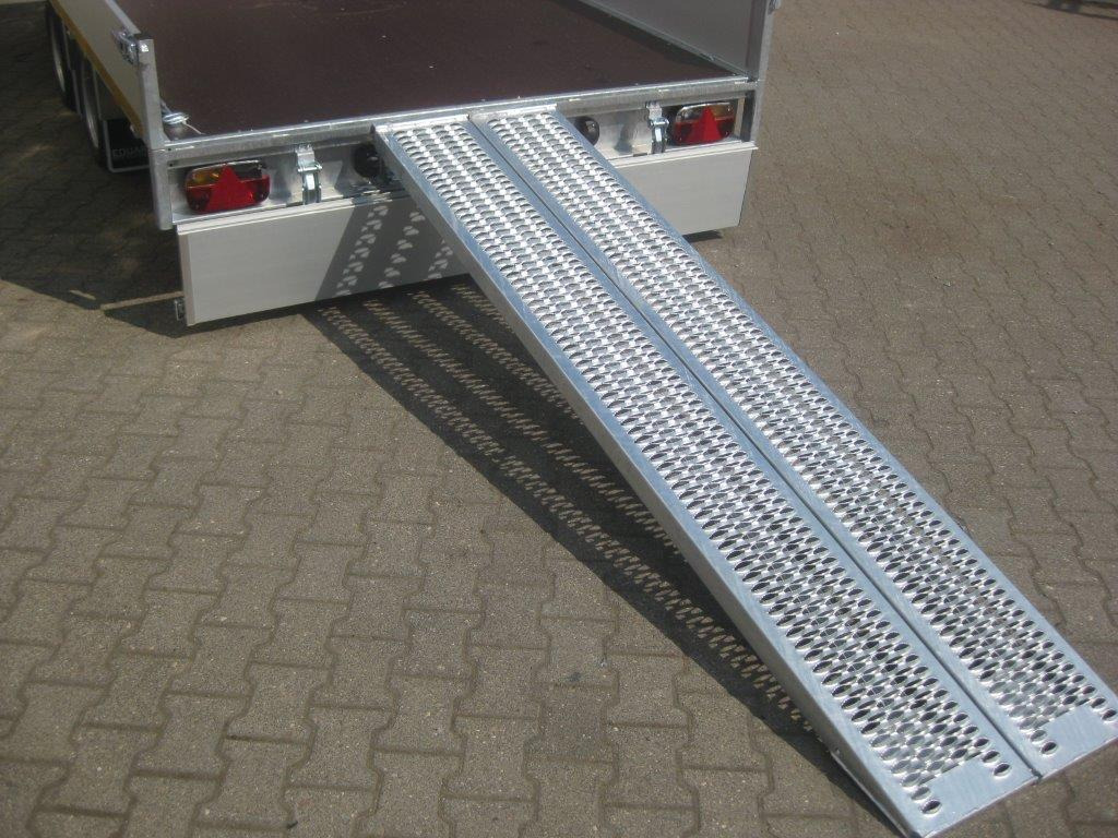 Rimorkio e hapur/ Platformë Multi Transporter 406x200x40cm Auffahrrampen 10" niedrig Fahrwerk LfH 56cm (XL) 2700kg: foto 6
