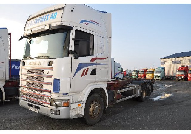 Scania 124 6X2 470 - Transportjer kontejnerësh/ Kamion me karroceri të çmontueshme: foto 1 Scania 124 6X2 470 - Transportjer kontejnerësh/ Kamion me karroceri të çmontueshme: foto 1