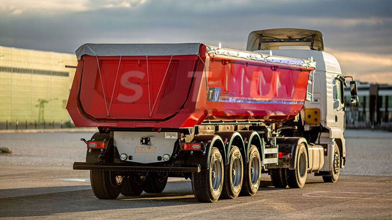 STU 3 AXLE TIPPER TRAILER / 3 ESSİEUX REMORQUE BENNE - Gjysmë rimorkio vetëshkarkuese: foto 1 STU 3 AXLE TIPPER TRAILER / 3 ESSİEUX REMORQUE BENNE - Gjysmë rimorkio vetëshkarkuese: foto 1