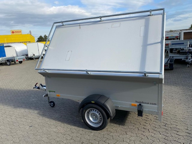 Humbaur HA 132513-5 mit Holz-Alu Deckel mit Reling 1300 kg, 2510 x 1310 x 500mm, 100 km/h - Rimorkio makine: foto 2 Humbaur HA 132513-5 mit Holz-Alu Deckel mit Reling 1300 kg, 2510 x 1310 x 500mm, 100 km/h - Rimorkio makine: foto 2