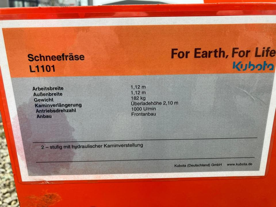 Kubota Kova Anbau-Schneefräse L1101 WA für Kleintraktor 1,12m - Fryrës bore: foto 3 Kubota Kova Anbau-Schneefräse L1101 WA für Kleintraktor 1,12m - Fryrës bore: foto 3