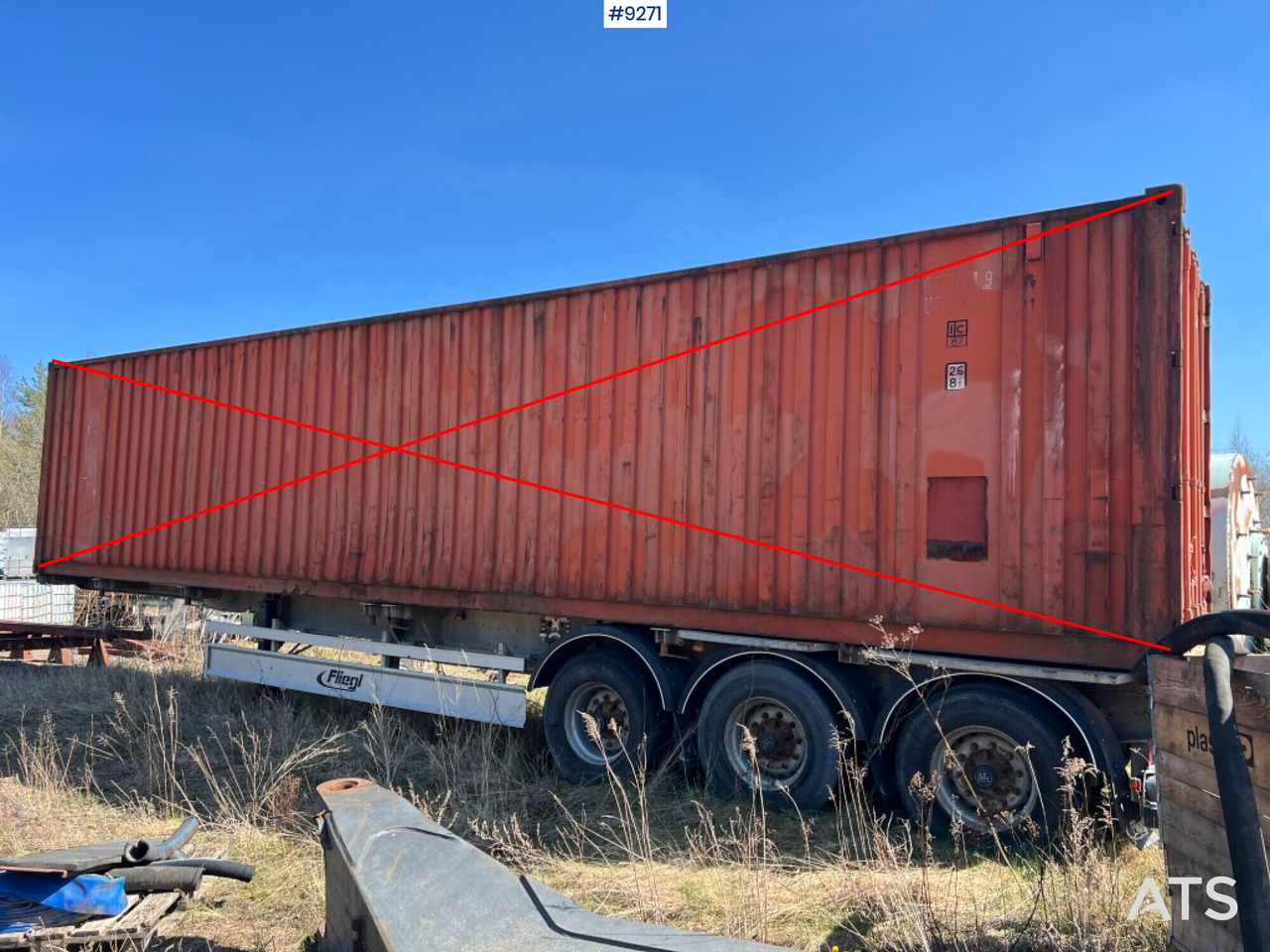 Container trailer- FLIEGL - Transportjer kontejnerësh/ Gjysmë rimorkio me karroceri të çmontueshme: foto 1 Container trailer- FLIEGL - Transportjer kontejnerësh/ Gjysmë rimorkio me karroceri të çmontueshme: foto 1