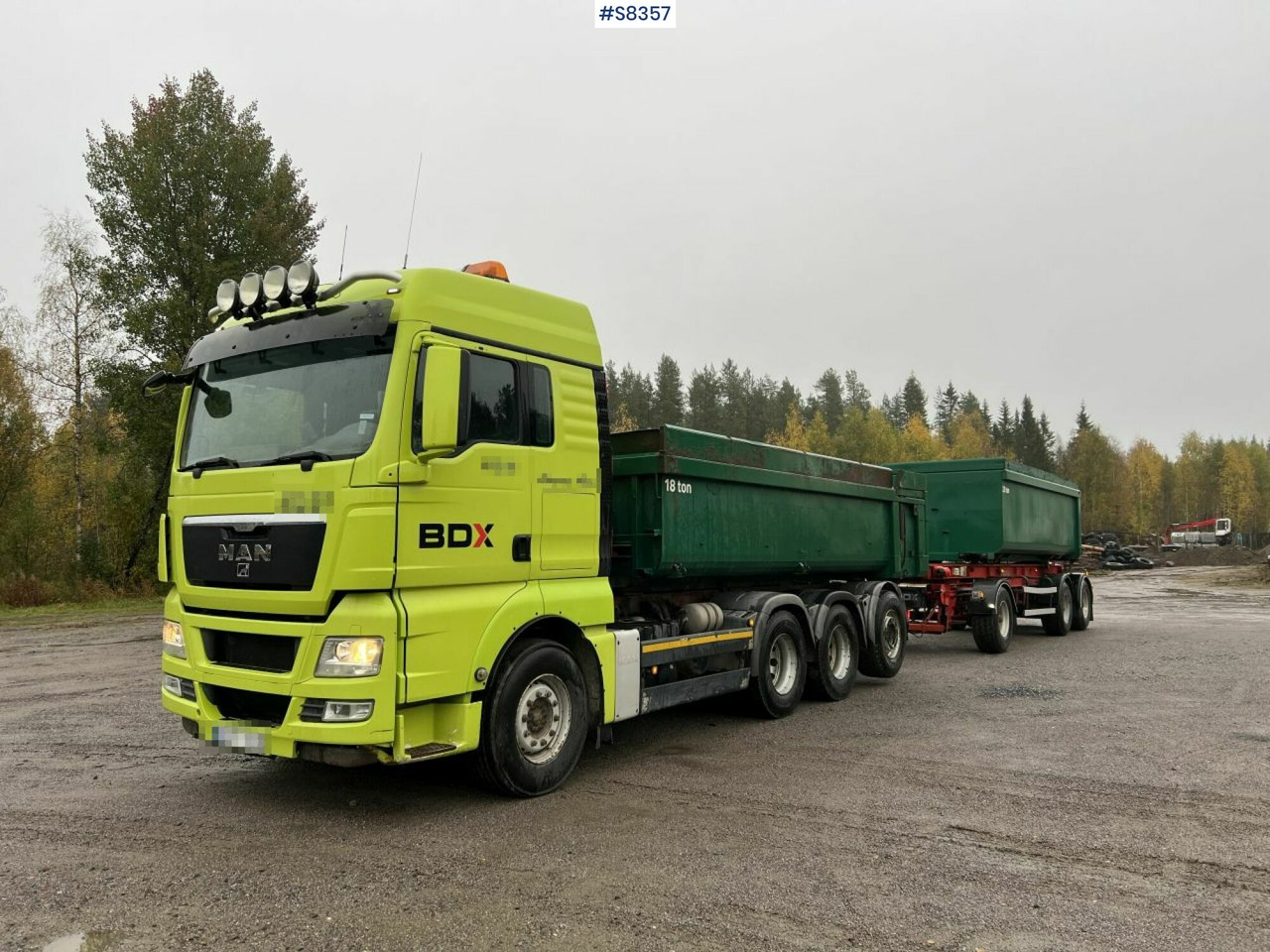 MAN TGF 35.540 med RKP 3-9.0 Vagn Gravel (Cassette) SEE VIDEO - Kamion vetëshkarkues: foto 1 MAN TGF 35.540 med RKP 3-9.0 Vagn Gravel (Cassette) SEE VIDEO - Kamion vetëshkarkues: foto 1