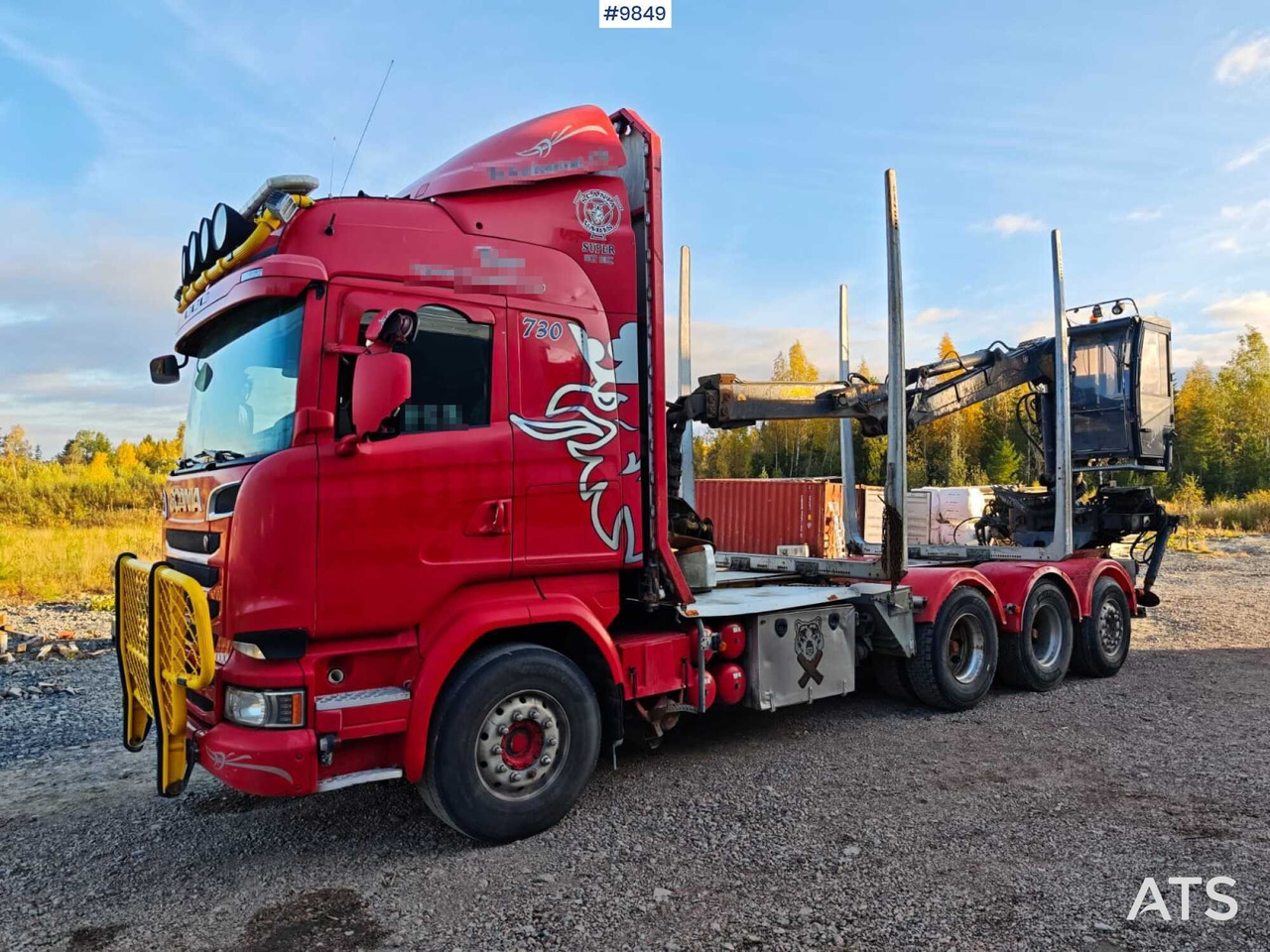 Scania R730 Tridem Timber Truck with Loglift F125S Crane (VIDEO) - Kamion për transport druri, Kamion me vinç: foto 1 Scania R730 Tridem Timber Truck with Loglift F125S Crane (VIDEO) - Kamion për transport druri, Kamion me vinç: foto 1