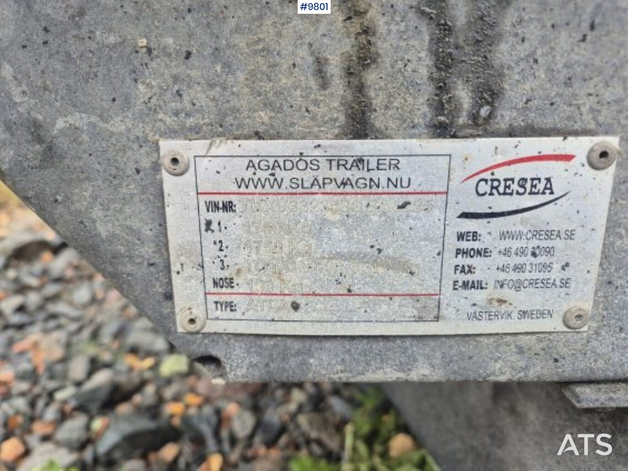 Rimorkio vetëshkarkuese Trailer with tipper Agados Atlas 3500: foto 9