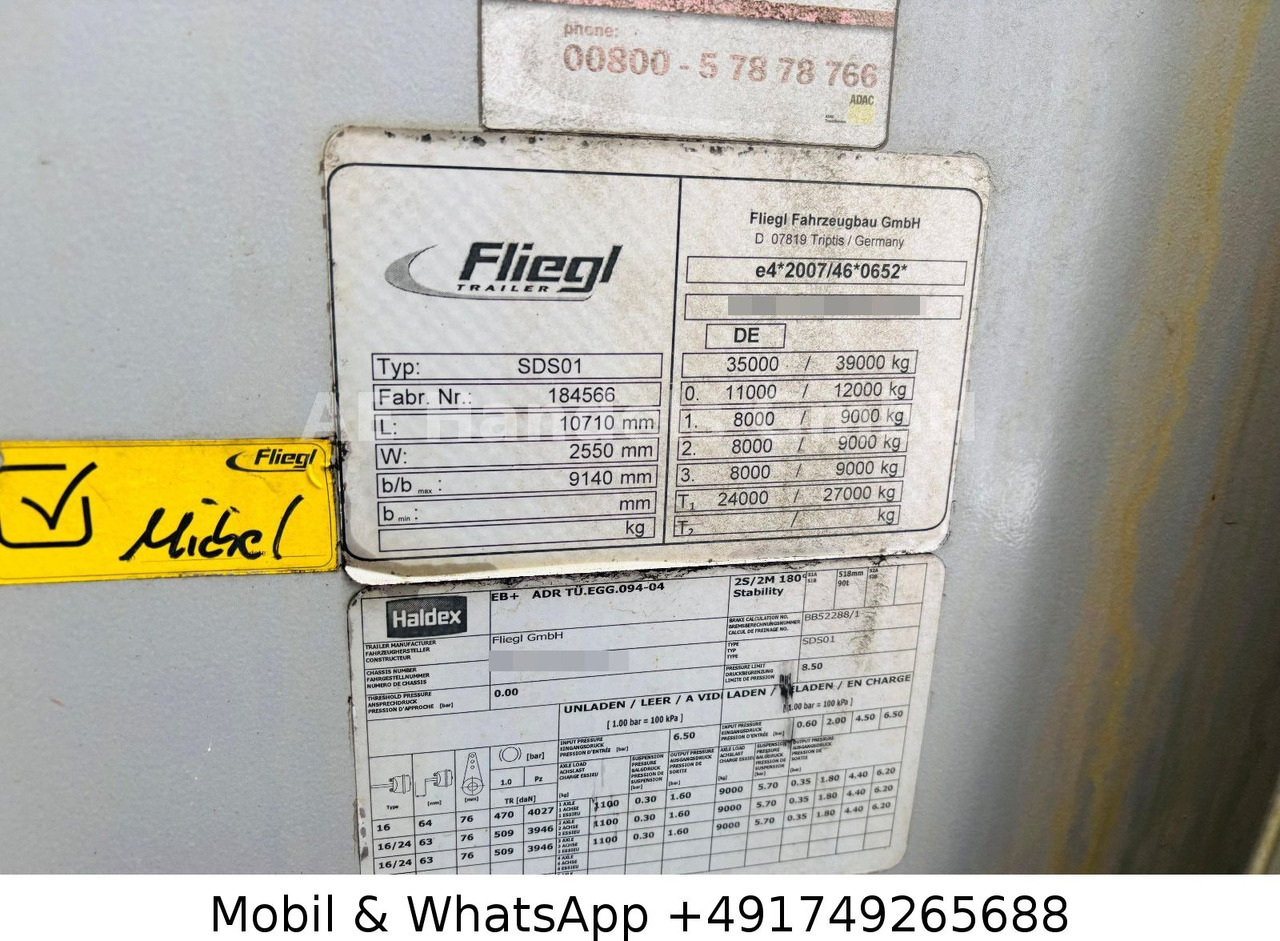 Gjysmë rimorkio vetëshkarkuese Fliegl DHKS 390 Stahl *50m³/Lift/Podest/Getreideöffnung: foto 12