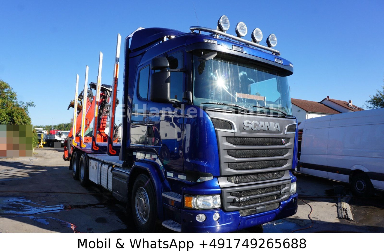 Scania R580 V8 LL 6x4 Palfinger-M120Z79 *Retarder/ACC - Kamion për transport druri, Kamion me vinç: foto 1 Scania R580 V8 LL 6x4 Palfinger-M120Z79 *Retarder/ACC - Kamion për transport druri, Kamion me vinç: foto 1