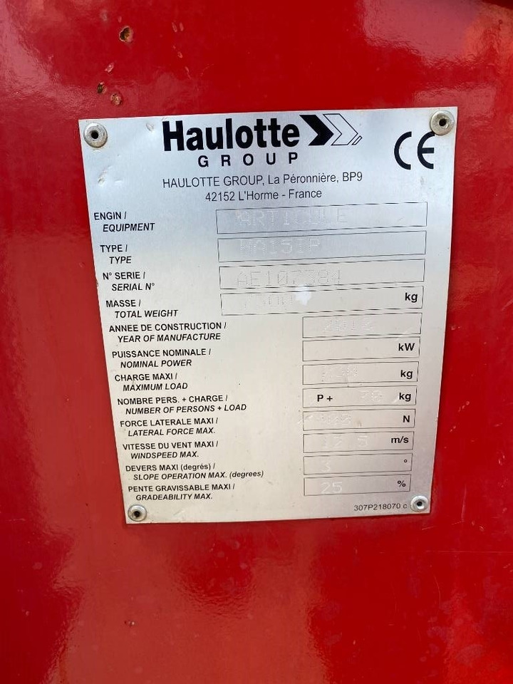 Krah me çernjerë Haulotte HA 15 IP: foto 8 Krah me çernjerë Haulotte HA 15 IP: foto 8