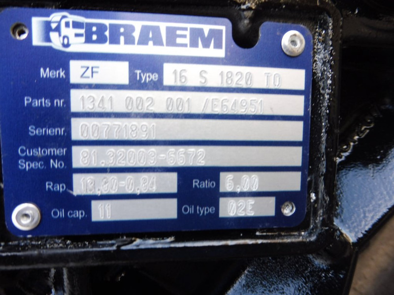 ZF 16S1820TO - Kutia e marsheve për Kamioni: foto 5 ZF 16S1820TO - Kutia e marsheve për Kamioni: foto 5