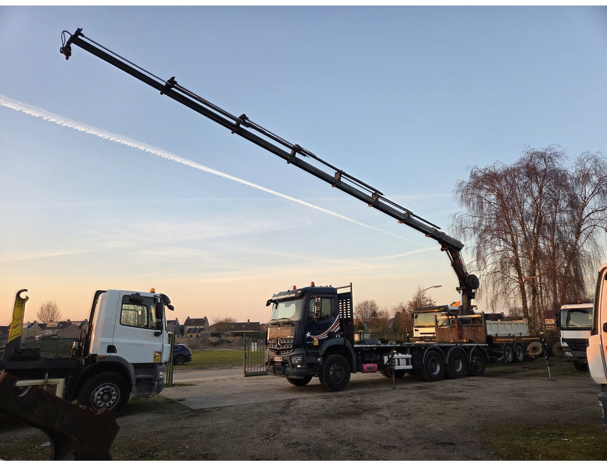 Mercedes Arocs 3240 8x4 Open Truck Crane HIAB X-HIDUO 258 E-7 7 extensions - Kamion me karroceri të hapur, Kamion me vinç: foto 1 Mercedes Arocs 3240 8x4 Open Truck Crane HIAB X-HIDUO 258 E-7 7 extensions - Kamion me karroceri të hapur, Kamion me vinç: foto 1