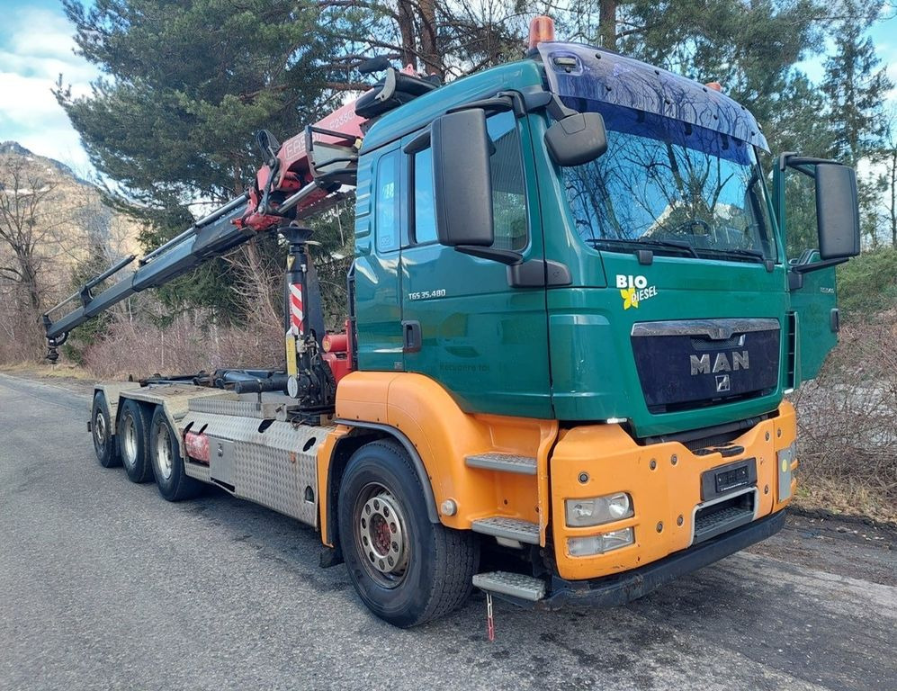 MAN TGS 35.480 8x4, E5, Fassi F235CXP Kran+Abroll - Kamion me vinç, Kamion vetëngarkues: foto 1 MAN TGS 35.480 8x4, E5, Fassi F235CXP Kran+Abroll - Kamion me vinç, Kamion vetëngarkues: foto 1