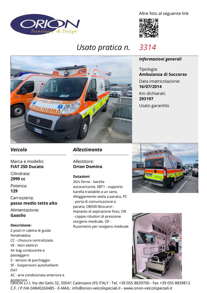 Ambulancë ORION FIAT 250 DUCATO: foto 7