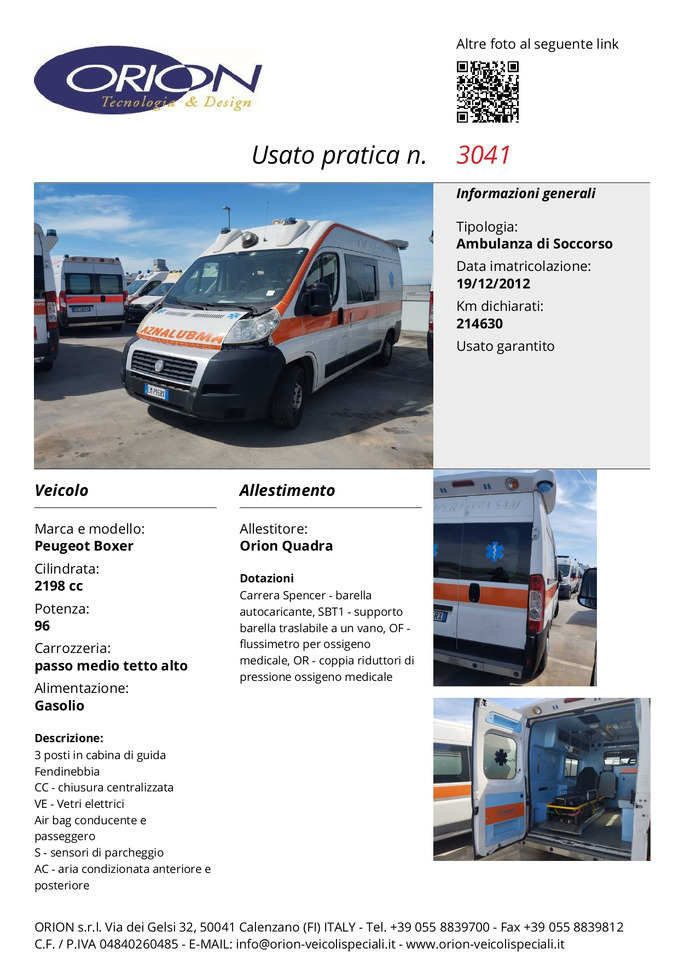 Ambulancë ORION Peugeot Boxer: foto 7