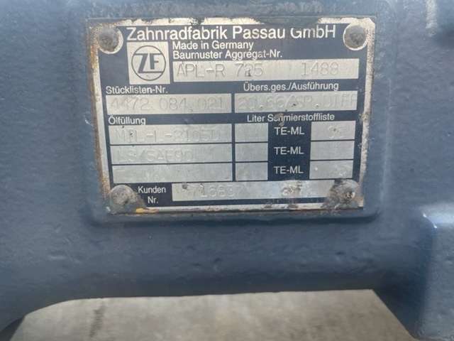 Liebherr L506 Stereo Most napędowy ZF APL-R 725 / 4472484024C / 4472434025A - Bosht dhe pjesë këmbimi për Makineri ndërtimi: foto 2 Liebherr L506 Stereo Most napędowy ZF APL-R 725 / 4472484024C / 4472434025A - Bosht dhe pjesë këmbimi për Makineri ndërtimi: foto 2