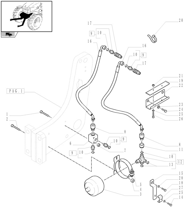 New Holland T6010 Hydroakumulator 82007621 - Sistemi hidraulik për Makineri bujqësore: foto 1 New Holland T6010 Hydroakumulator 82007621 - Sistemi hidraulik për Makineri bujqësore: foto 1