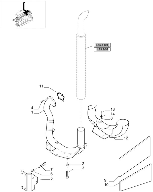 New Holland T6010 Rura ukladu wydech 84263760 - Marmita për Traktor: foto 1 New Holland T6010 Rura ukladu wydech 84263760 - Marmita për Traktor: foto 1