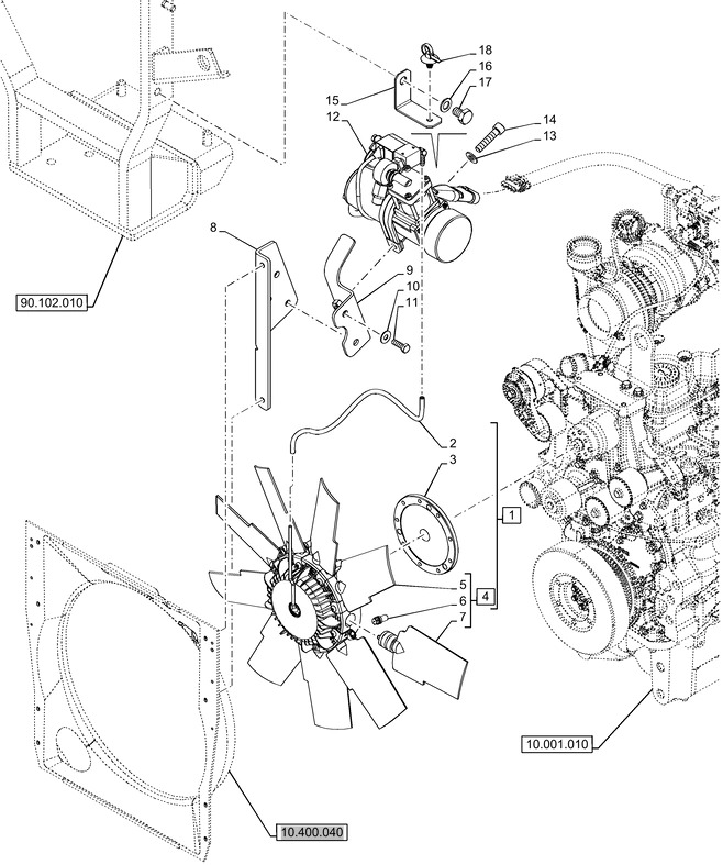 New Holland T6070 Wentylator 9 blades, 620mm od, cw rotation 47569427 - Ventilatori për Traktor: foto 1 New Holland T6070 Wentylator 9 blades, 620mm od, cw rotation 47569427 - Ventilatori për Traktor: foto 1