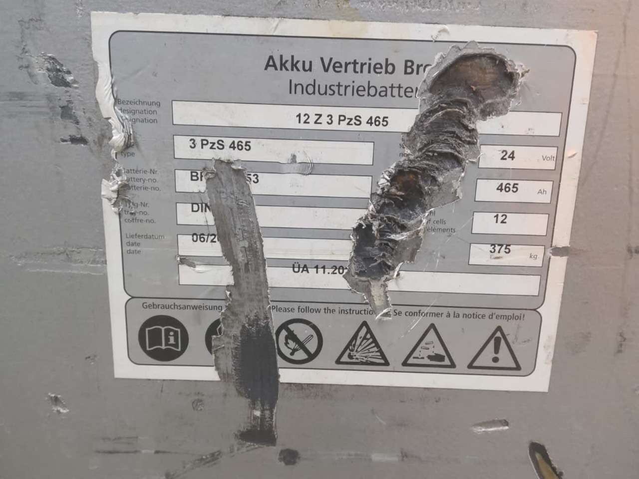 AVB Battery 24V 465Ah - Bateria për Pajisje për trajtimin e materialeve: foto 2 AVB Battery 24V 465Ah - Bateria për Pajisje për trajtimin e materialeve: foto 2
