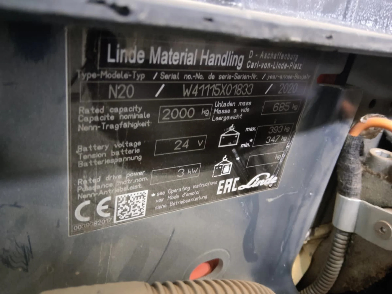 Linde N20/2400mm - Pirun seleksionues: foto 5 Linde N20/2400mm - Pirun seleksionues: foto 5