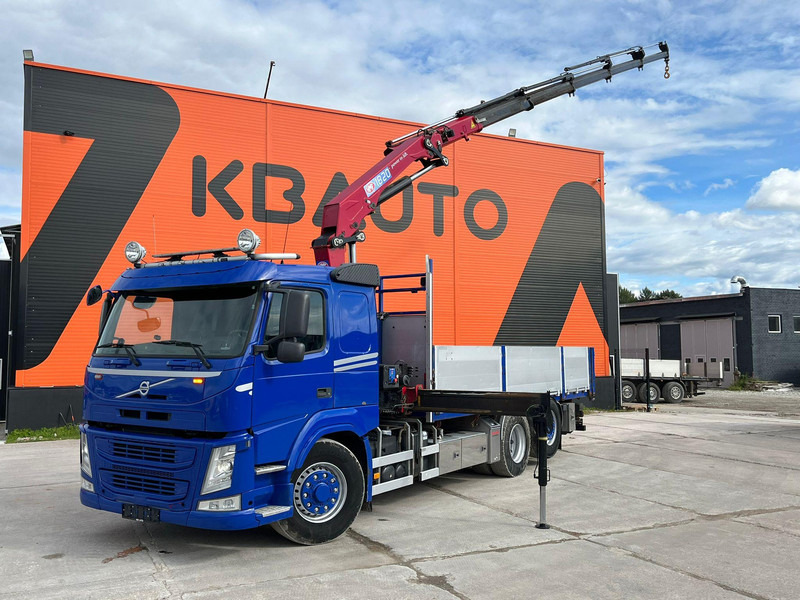 Volvo FM 450 6x4*4 HYDRODRIVE HMF 1820-K5 / 1267 PTO HOURS / PLATFORM L=6240-7240 mm EXTENDABLE - Kamion me karroceri të hapur, Kamion me vinç: foto 1 Volvo FM 450 6x4*4 HYDRODRIVE HMF 1820-K5 / 1267 PTO HOURS / PLATFORM L=6240-7240 mm EXTENDABLE - Kamion me karroceri të hapur, Kamion me vinç: foto 1