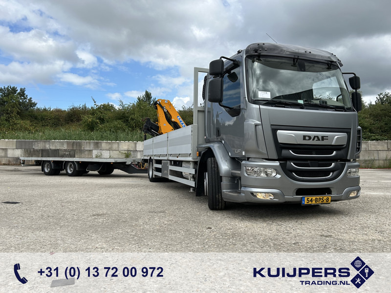 DAF LF 320 FA 19T + Burg BPM 0018 Trailer / Effer 175.2/c3s Crane / NL Combi - Kamion me karroceri të hapur, Kamion me vinç: foto 1 DAF LF 320 FA 19T + Burg BPM 0018 Trailer / Effer 175.2/c3s Crane / NL Combi - Kamion me karroceri të hapur, Kamion me vinç: foto 1