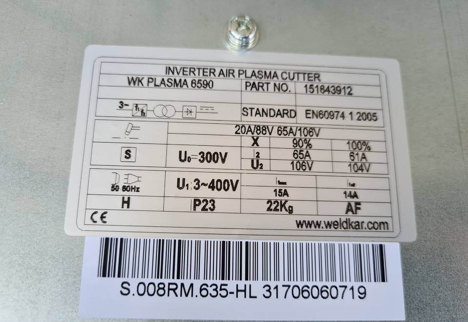 Plazma Przecinarka plazmowa WELDKAR WK Plasma 6590 - Pajisje saldimi: foto 4 Plazma Przecinarka plazmowa WELDKAR WK Plasma 6590 - Pajisje saldimi: foto 4