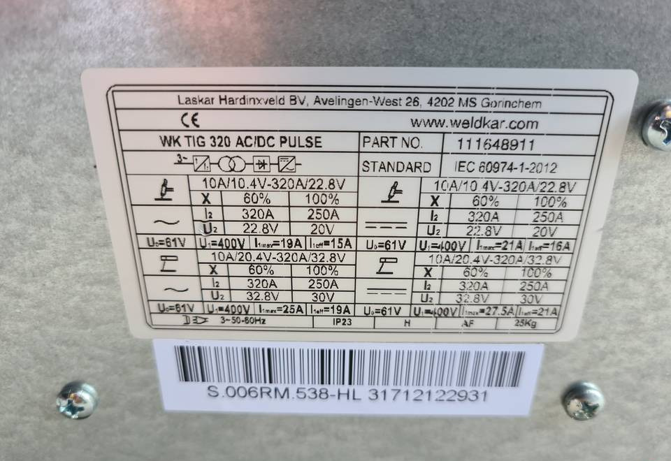 SpawarkaTig WELDKAR WK 320 AC/DC Puls, 320 A - Pajisje saldimi: foto 5 SpawarkaTig WELDKAR WK 320 AC/DC Puls, 320 A - Pajisje saldimi: foto 5