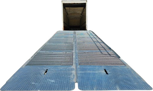 Large Mobile dock ramp, uncouplable AZ RAMP - KING VERSION, BIG FOOT L20 T-INOX - Rampa e ngarkimit: foto 1 Large Mobile dock ramp, uncouplable AZ RAMP - KING VERSION, BIG FOOT L20 T-INOX - Rampa e ngarkimit: foto 1