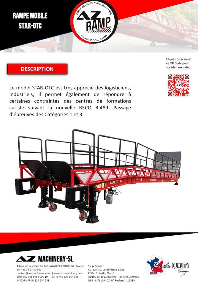 Loading Ramp with with hydraulic folding bridge - AZ RAMP - STAR-OTC- 8T. 8 ton capacity - Rampa e ngarkimit: foto 2 Loading Ramp with with hydraulic folding bridge - AZ RAMP - STAR-OTC- 8T. 8 ton capacity - Rampa e ngarkimit: foto 2