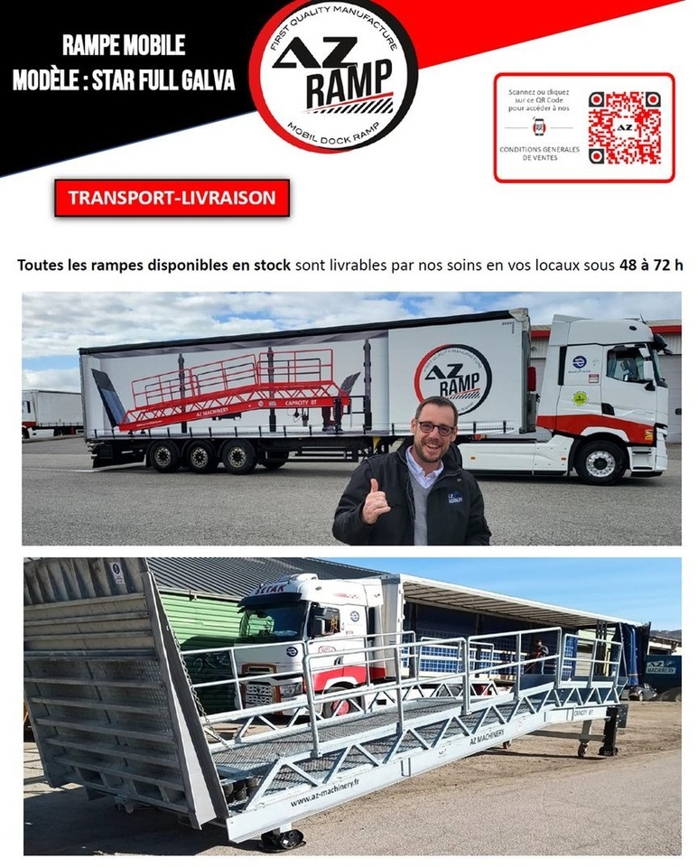 Rampa e ngarkimit i ri Loading Ramp with with hydraulic tilting bridge -  AZ RAMP - STAR- 12T FULL GALVA: foto 14