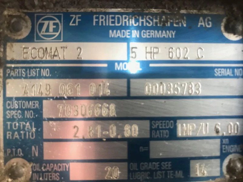 ZF 5HP502C, 5HP592C, 5HP602C, 5HP504C, 5HP594C, 5HP604C - Kutia e marsheve: foto 3 ZF 5HP502C, 5HP592C, 5HP602C, 5HP504C, 5HP594C, 5HP604C - Kutia e marsheve: foto 3