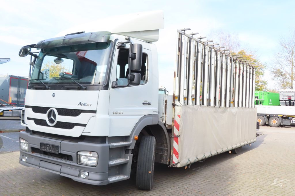 Mercedes-Benz Axor 1833 L - Glastransporter Kran Palfinger - Kamion me karroceri të hapur, Kamion me vinç: foto 2 Mercedes-Benz Axor 1833 L - Glastransporter Kran Palfinger - Kamion me karroceri të hapur, Kamion me vinç: foto 2