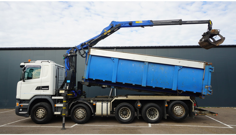 Scania G 490 10X4 CABLE SYSTEM TRUCK WITH PALFINGER Q180Z95TR CRANE - Kamion me vinç: foto 1 Scania G 490 10X4 CABLE SYSTEM TRUCK WITH PALFINGER Q180Z95TR CRANE - Kamion me vinç: foto 1