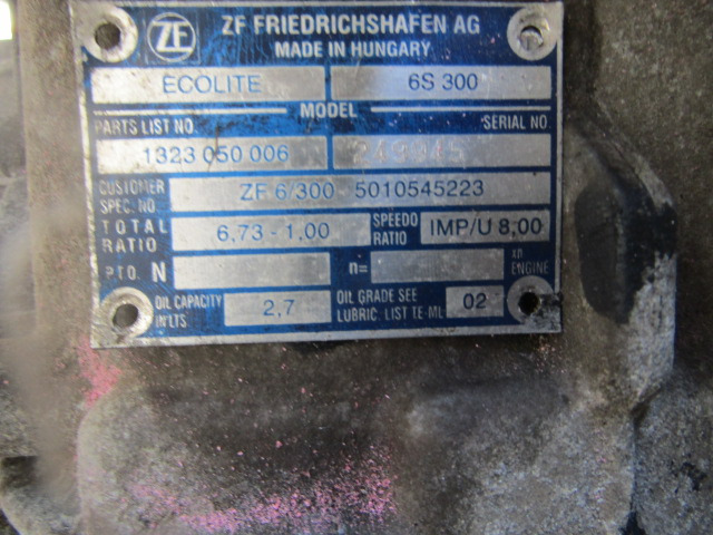 RENAULT MASCOTT 6 SPEED ZF 6S300 GEARBOX - Kutia e marsheve për Kamioni: foto 3 RENAULT MASCOTT 6 SPEED ZF 6S300 GEARBOX - Kutia e marsheve për Kamioni: foto 3