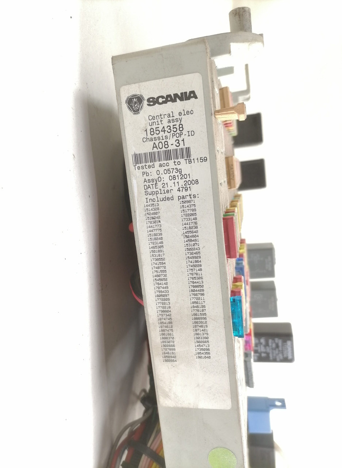 Scania Central electric unit 1854357 - Siguresa për Kamioni: foto 3 Scania Central electric unit 1854357 - Siguresa për Kamioni: foto 3