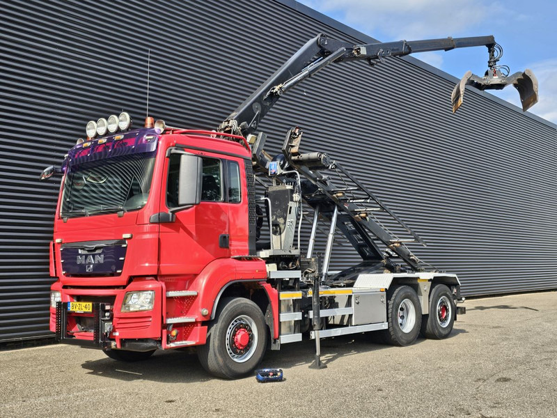 MAN TGS 26.400 / 6x4H-2 / HMF Z KRAAN + CONTAINERSYSTEM - Kamion me sistem kabllor, Kamion me vinç: foto 1 MAN TGS 26.400 / 6x4H-2 / HMF Z KRAAN + CONTAINERSYSTEM - Kamion me sistem kabllor, Kamion me vinç: foto 1