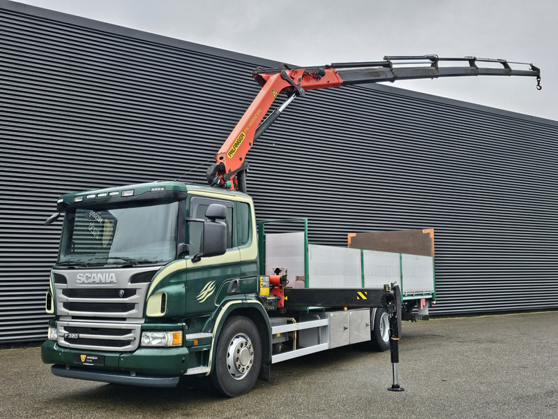 Scania P320 / 4x2 / PALFINGER PK14002 / CRANE/KRAN - Kamion me karroceri të hapur, Kamion me vinç: foto 1 Scania P320 / 4x2 / PALFINGER PK14002 / CRANE/KRAN - Kamion me karroceri të hapur, Kamion me vinç: foto 1