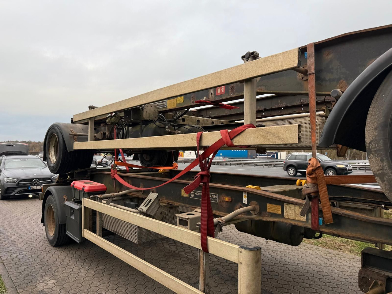 Hüffermann HSA 18.70 Schlittenabroller Containeranhänger 2x - Rimorkio roll-off/ Skip loader: foto 5 Hüffermann HSA 18.70 Schlittenabroller Containeranhänger 2x - Rimorkio roll-off/ Skip loader: foto 5