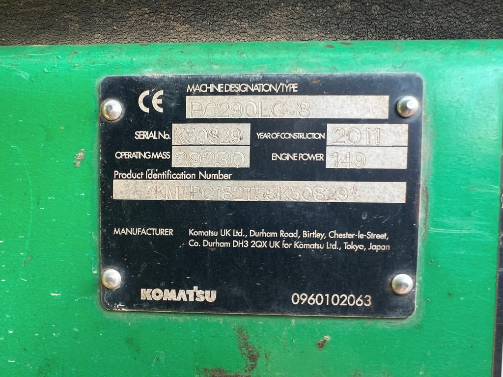 Komatsu PC290L-C8 Kettenbagger - Ekskavator me zinxhirë: foto 5 Komatsu PC290L-C8 Kettenbagger - Ekskavator me zinxhirë: foto 5