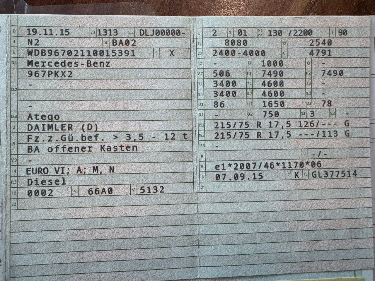 Mercedes-Benz 818 4X2 Pritsche original Kilometer - Kamioncine me karroceri: foto 2 Mercedes-Benz 818 4X2 Pritsche original Kilometer - Kamioncine me karroceri: foto 2